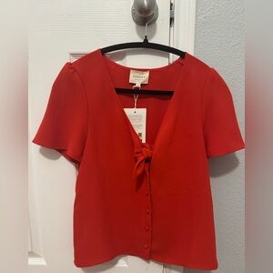 Sezane Eloine Blouse Red - Size 2